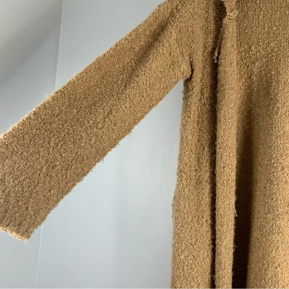 Dynamite Womens Sherpa Fuzzy Duster Cardigan Sweater Coatigan Brown Pockets M L - Picture 13 of 13
